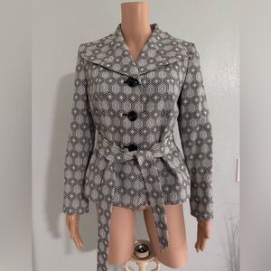 Le Suit retro geometric pattern black & white  jacket 8P